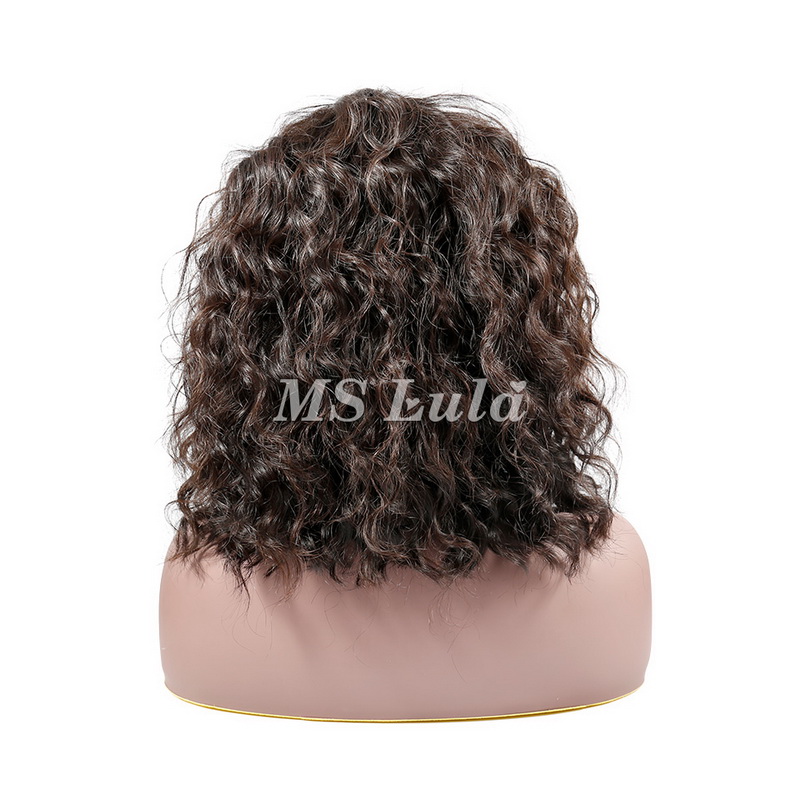 Human Hair Loose Body Wave Machine-made Bob Wig With Bangs - 图片 2